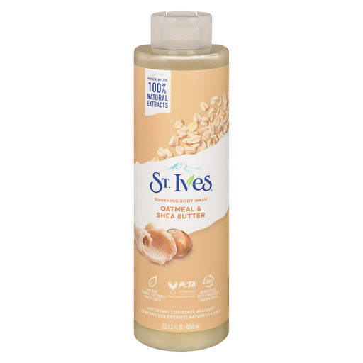 St. Ives St. Ives Body Wash, Soothing, Oatmeal & Shea Butter 22 Fl Oz Body Wash Light Goldenrod