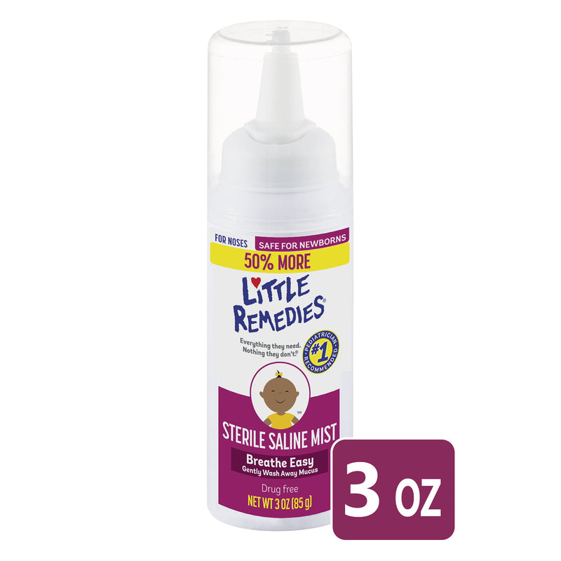 Little Remedies Little Remedies Sterile Saline Nasal Mist Safe For Newborns 3 Fl Oz Medicine & Drugs White Smoke
