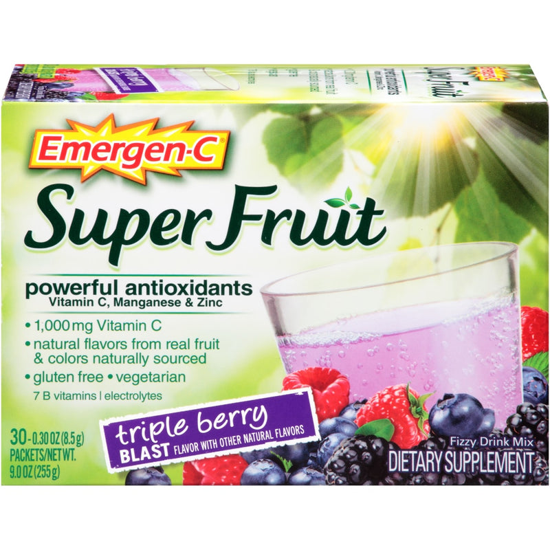 Emergen-C Emergen-C Fizzy Drink Mix, Super Fruit, Triple Berry Blast Vitamins & Supplements Honeydew