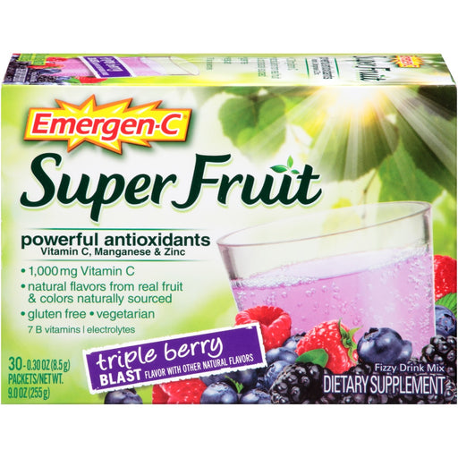 Emergen-C Emergen-C Fizzy Drink Mix, Super Fruit, Triple Berry Blast Vitamins & Supplements Honeydew