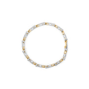 Bids.com 10K Yellow and White Gold 2.00 Cttw Diamond "S" Link 7" Bracelet (H-I Color, I2-I3 Clarity) Bracelets White Smoke YellowWhite.Gold / 7