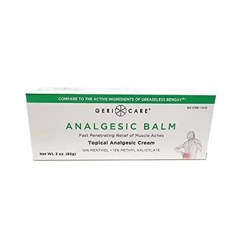 GeriCare GeriCare Topical Analgesic Cream - Fast And Penetrating Pain Relief For Minor Backache Health Care Light Gray