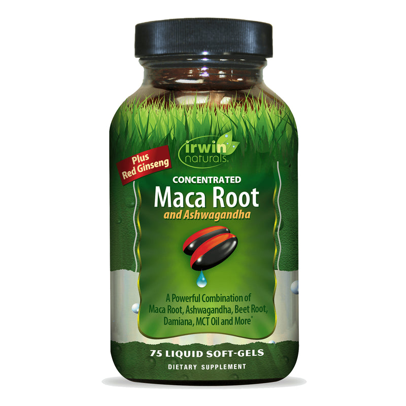 Irwin Naturals Irwin Naturals Concentrated Maca Root And Ashwagandha, 75 Liquid Soft-Gels Vitamins & Supplements White Smoke