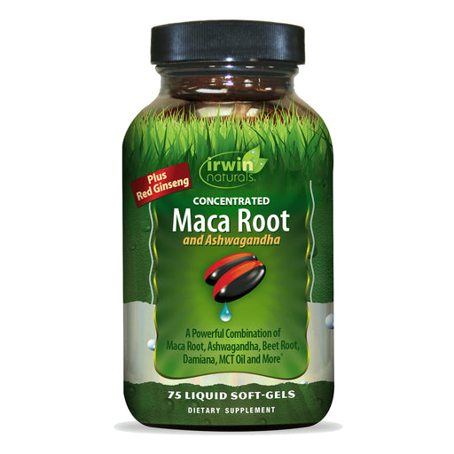 Irwin Naturals Irwin Naturals Concentrated Maca Root And Ashwagandha, 75 Liquid Soft-Gels Vitamins & Supplements White Smoke
