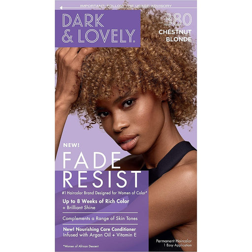 0 Dark and Lovely Fade Resist Hair Color Chestnut Blonde 380 Hair Color Saddle Brown Default Title