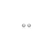 Bids.com 14k White Gold Spherical Stud Earrings (3.0 mm) Earrings White Smoke White Gold