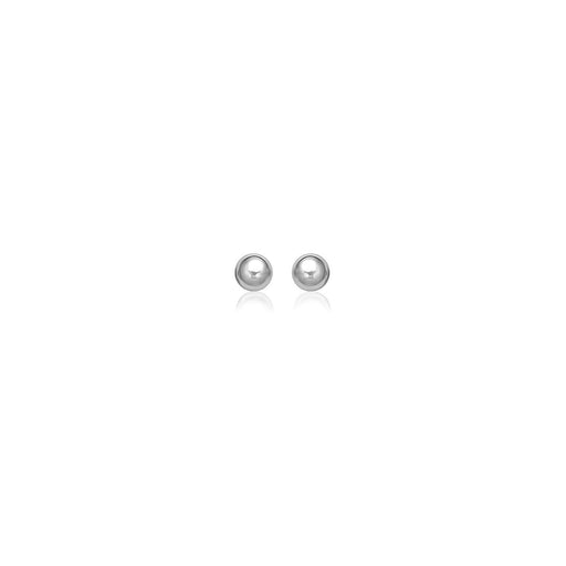 Bids.com 14k White Gold Spherical Stud Earrings (3.0 mm) Earrings White Smoke White Gold