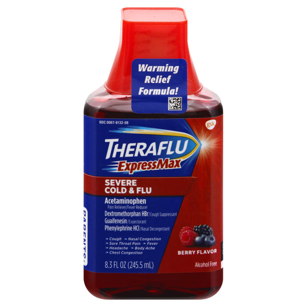 Theraflu Theraflu ExpressMax Berry Flavor Severe Cold & 8.3 Fl Oz Health & Beauty White Smoke