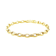 Bids.com 4.6mm 14k Yellow Gold Oval Rolo Bracelet Bracelets White Smoke 7 / Yellow Gold