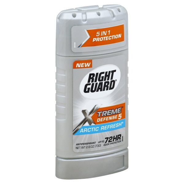 Right Guard Right Guard Xtreme Defense Antiperspirant Deodorant Invisible Solid Stick Arctic Refresh Deodorant Gray