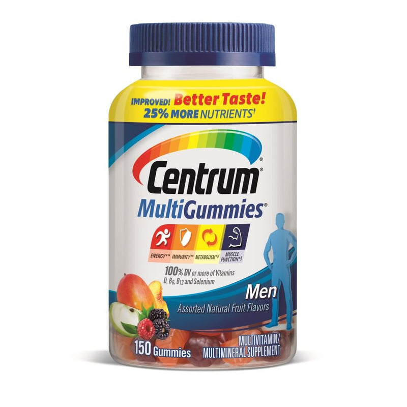 Centrum Centrum MultiGummies Men Multivitamin/Multimineral Dietary Supplement Gummies - Cherry Berry & Apple - 150ct Vitamins & Supplements White Smoke