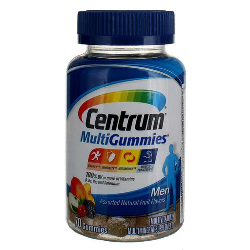 Centrum Centrum Men Multivitamin Gummies, Assorted Natural Fruit Vitamins & Supplements White Smoke