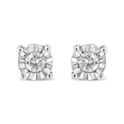 Bids.com 10K Yellow Gold Plated .925 Sterling Silver 1/10 Cttw Round Brilliant-Cut Diamond Miracle-Set Stud Earrings (J-K Color, I3 Clarity) Earrings White Smoke 0.1 / White.Sterling Silver,0.1 / Rose.Sterling Silver,0.1 / Yellow.Sterling Silver