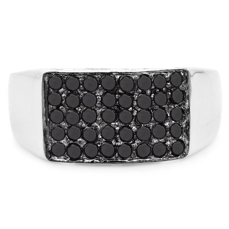 Bids.com 0.43 Carat Genuine Black Diamond .925 Sterling Silver Ring Rings Dark Slate Gray size 6.00,size 11.00,size 7.00,size 8.00,size 9.00,size 10.00