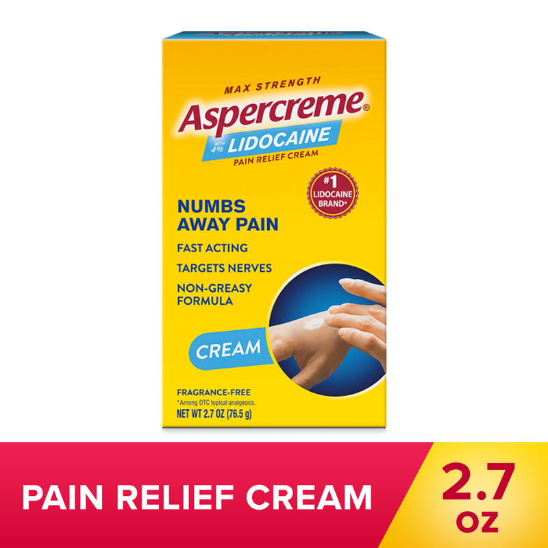 Aspercreme Aspercreme Maximum Strength Pain Relief Cream With Lidocaine Health & Beauty White Smoke