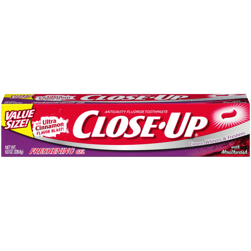 Close Up Close Up Cinnamon Red Gel Anticavity Fluoride Toothpaste, 8 Oz Toothpaste Light Pink