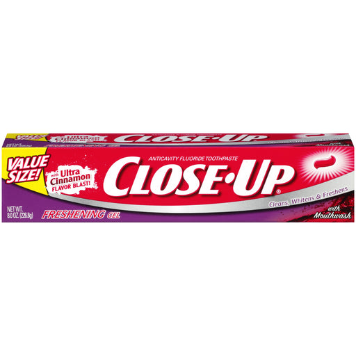 Close Up Close Up Cinnamon Red Gel Anticavity Fluoride Toothpaste, 8 Oz Toothpaste Light Pink
