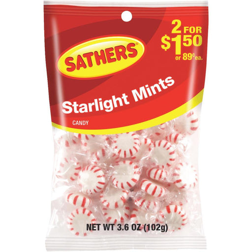 Sathers Sathers Starlight Peppermints Candy 3.6 Oz. Bag Candy & Chocolate White Smoke