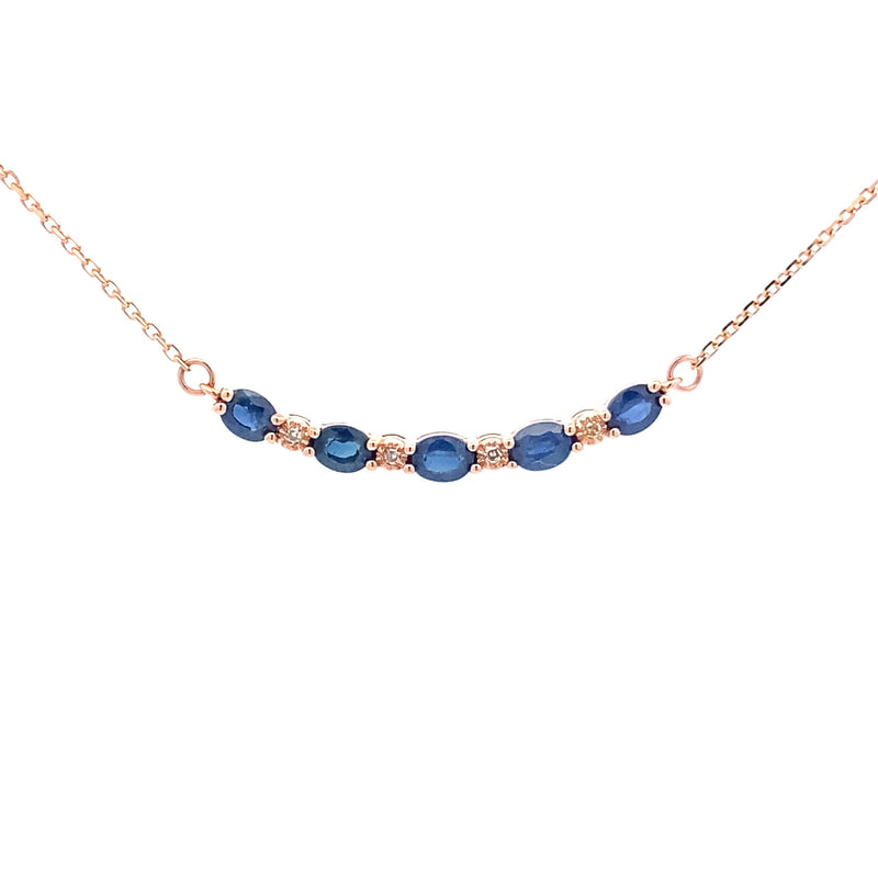 Bids.com .73ct Sapphire Diamond Fashion Pendants 10KT Rose Gold Pendants White Smoke 18