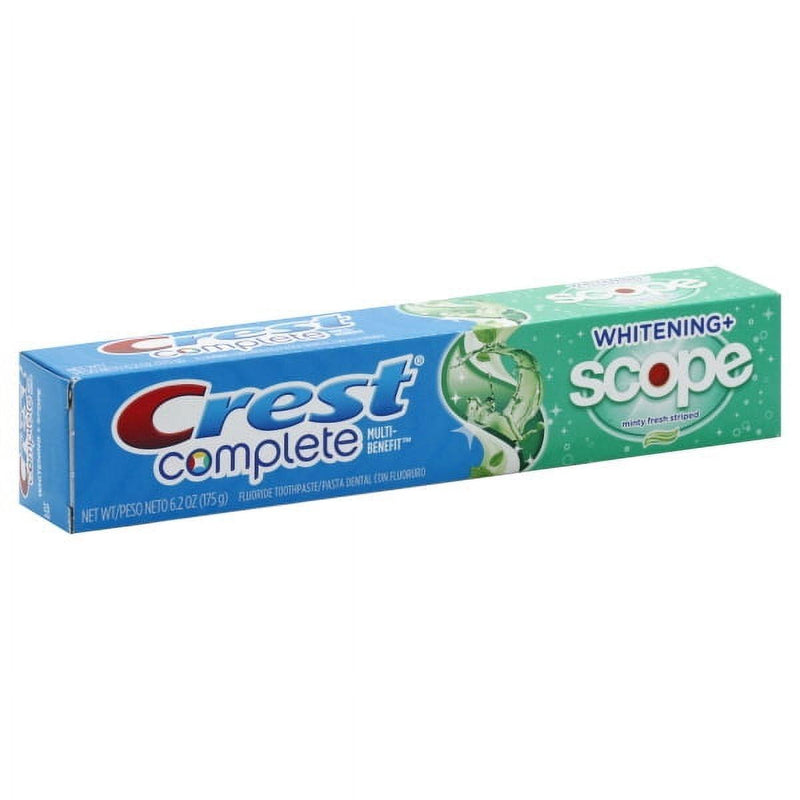 Crest Crest Complete Toothpaste Whitening Plus Scope Minty Fresh Striped Toothpaste White Smoke
