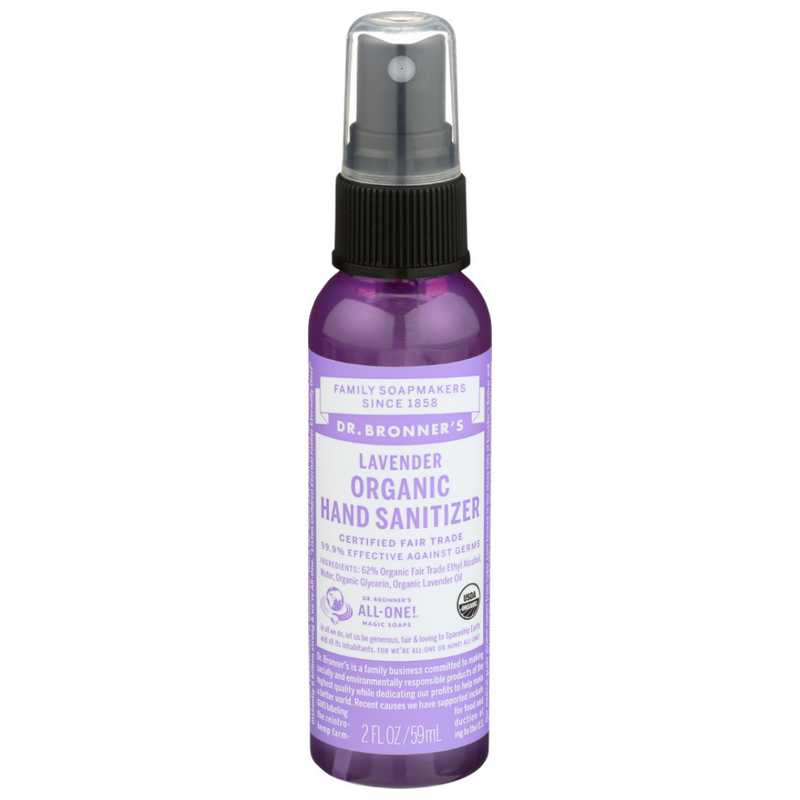Dr. Bronner's Dr. Bronner's Organic Lavender Hand Sanitizing Spray, 2 Fl Oz Health & Beauty White Smoke