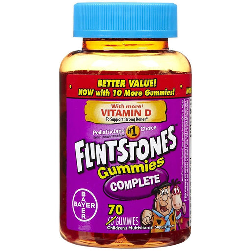 Bayer Bayer Flintstones Complete Children's Multivitamin Supplement 70 Vitamins & Supplements White Smoke