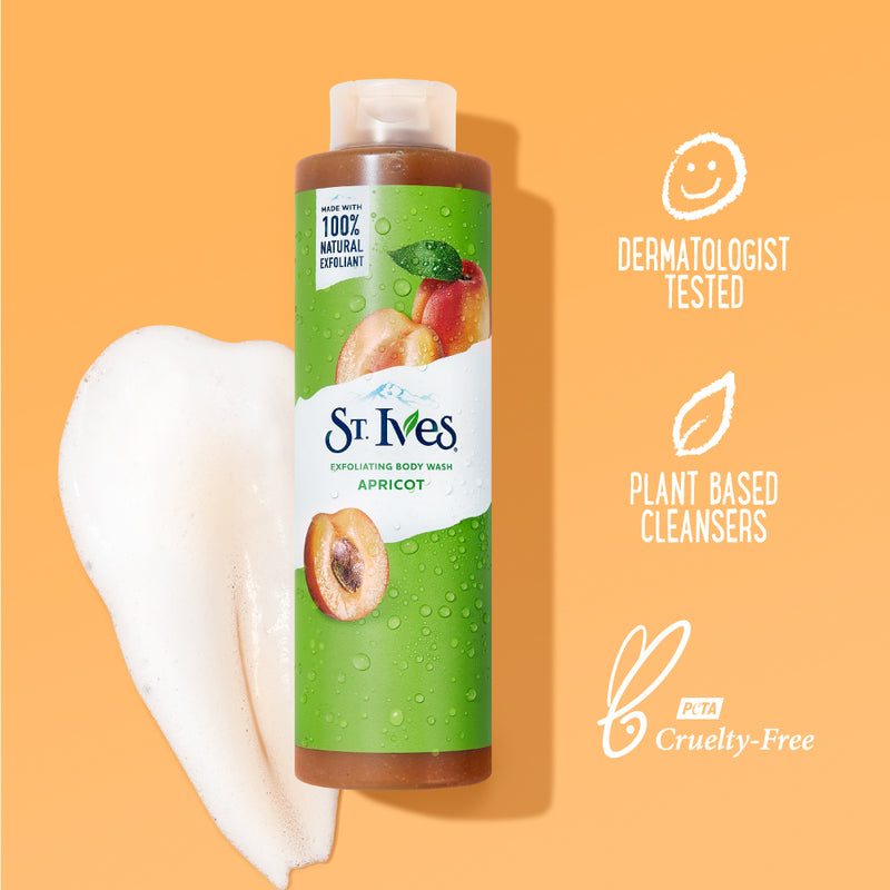 St. Ives St. Ives Apricot Exfoliating Body Wash 473Ml Body Wash Sandy Brown