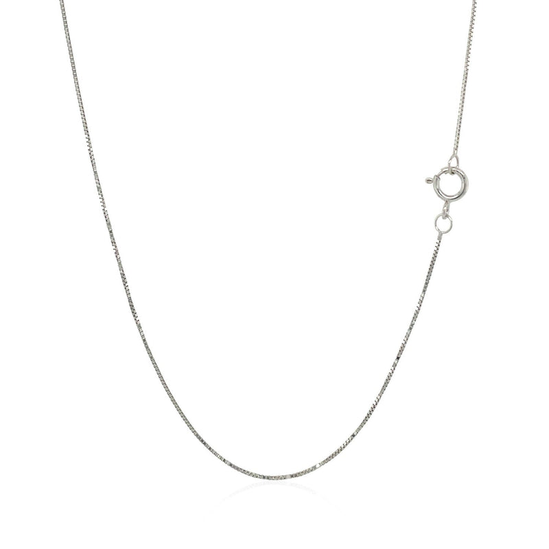 Bids.com 14k White Gold Classic Box Chain 0.45mm Necklaces White Smoke 16 / White Gold,18 / White Gold,20 / White Gold