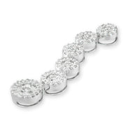 Bids.com 14K White Gold 1 cttw Diamond Cluster Journey Pendant Necklace (H-I, I1-I2) Necklaces White Smoke White.Gold / 18