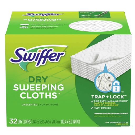 Swiffer Swiffer Sweeper Dry Sweeping Pad, Multi Surface Refills For Dusters Floor Mop 32ct Floor & Steam Cleaners Lime Green