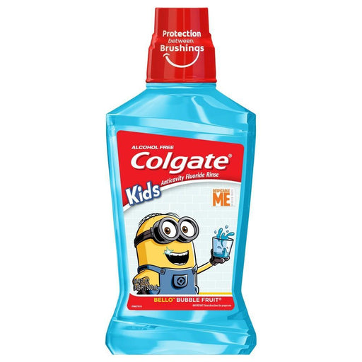 Colgate Colgate Fluoride Rinse, Anticavity, Despicable Me, Bello Bubble Fruit, Kids 16.9 Oz Mouthwash White Smoke