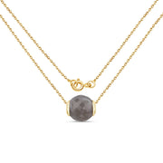 Bids.com 16.79 Carat Genuine Grey Moonstone .925 Sterling Silver Pendant Pendants White Smoke