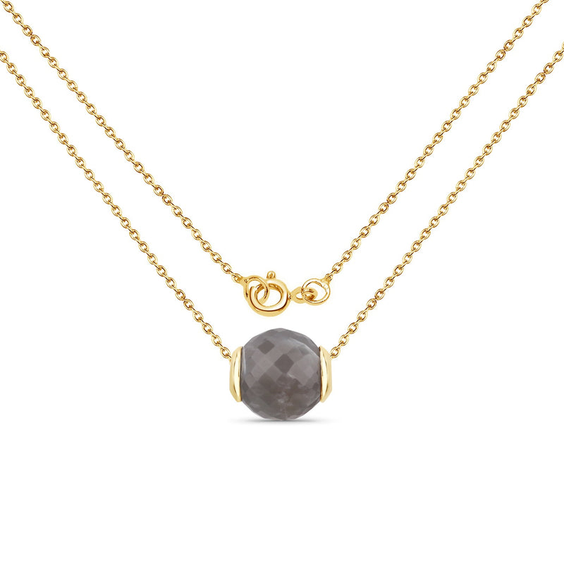 Bids.com 16.79 Carat Genuine Grey Moonstone .925 Sterling Silver Pendant Pendants White Smoke
