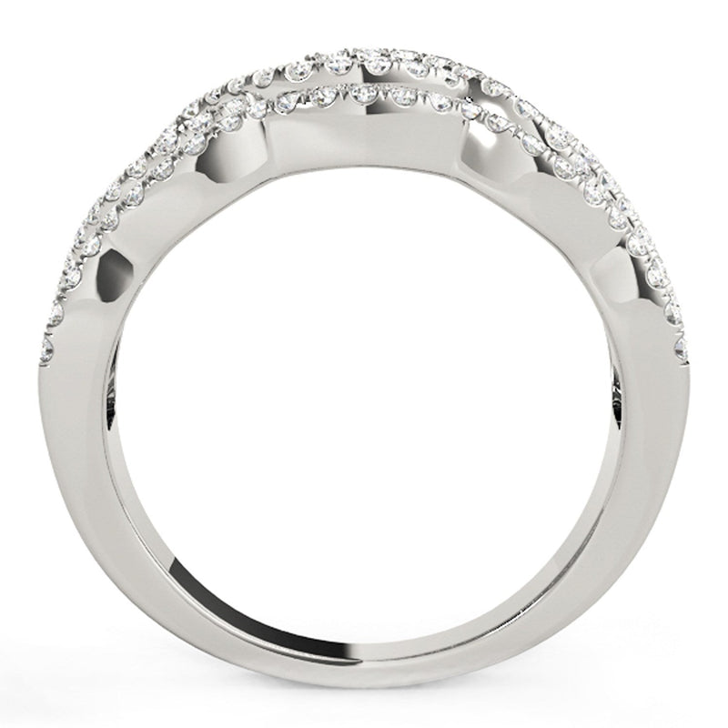 Bids.com Diamond Studded Ring with Four Curves in 14k White Gold (5/8 cttw) Rings White Smoke 3 / White Gold,3.5 / White Gold,4 / White Gold,4.5 / White Gold,5 / White Gold,5.5 / White Gold,6 / White Gold,6.5 / White Gold,7 / White Gold,7.5 / White Gold,8 / White Gold,8.5 / White Gold,9 / White Gold