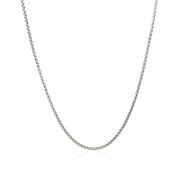 Bids.com 14k White Gold Round Box Chain 1.35 mm Necklaces White Smoke 16 / White Gold,18 / White Gold,20 / White Gold
