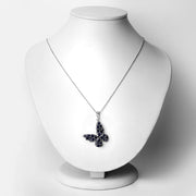 Bids.com 4.36 Carat Genuine Blue Sapphire .925 Sterling Silver Pendant Pendants White Smoke