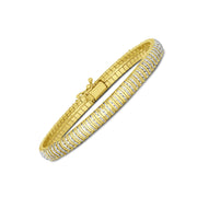 Bids.com 14k Yellow Gold Diamante Flex Bracelet (5.80 mm) Bracelets White Smoke 7 / Yellow Gold
