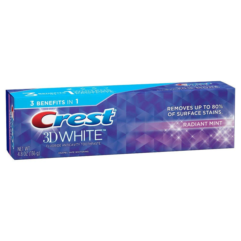 Crest Crest 3D White Radiant Mint Whitening Toothpaste, 4.8 Oz Toothpaste White Smoke