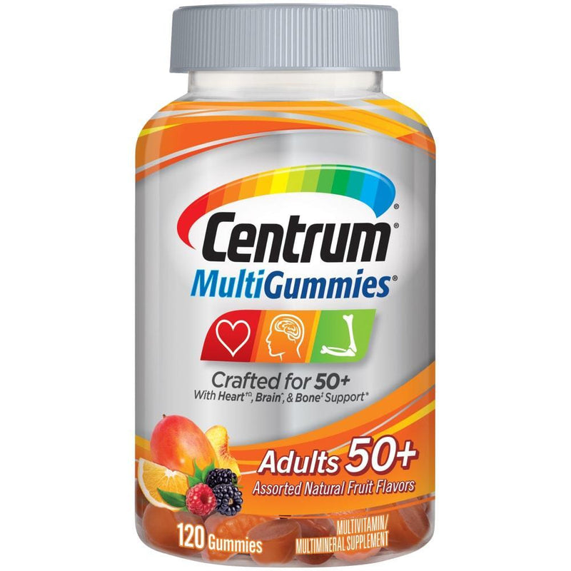 Centrum Centrum Multivitamin Gummy For Adults 50 Plus, Assorted Flavor, Fruit Vitamins & Supplements White Smoke