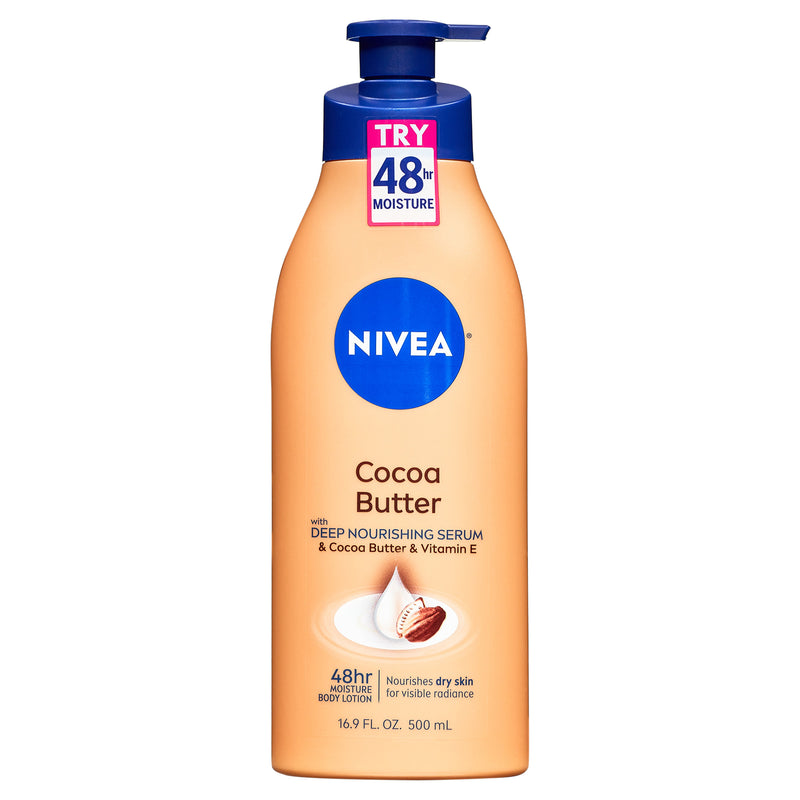 Nivea Nivea Body Lotion, Cocoa Butter, With Deep Nourishing Serum 16.9 Fl Oz Lotion & Moisturizer White Smoke