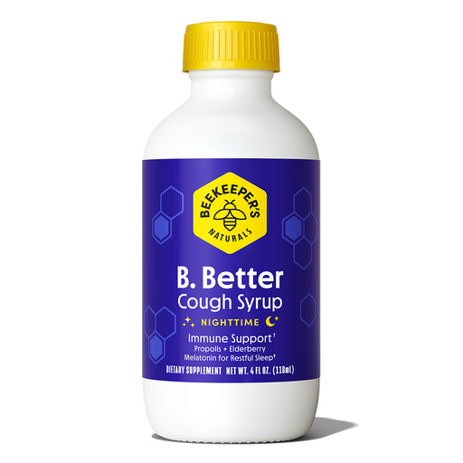 Beekeeper's Naturals Beekeeper's Naturals B. Better Nighttime Cough Syrup With Immune Support, 4 Fl Oz Syrup White Smoke