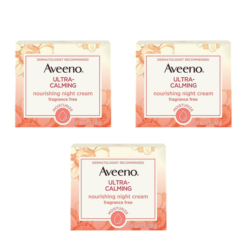 Aveeno Aveeno Ultra Calming Nourishing Night Cream 1.7 Oz Health & Beauty White Smoke