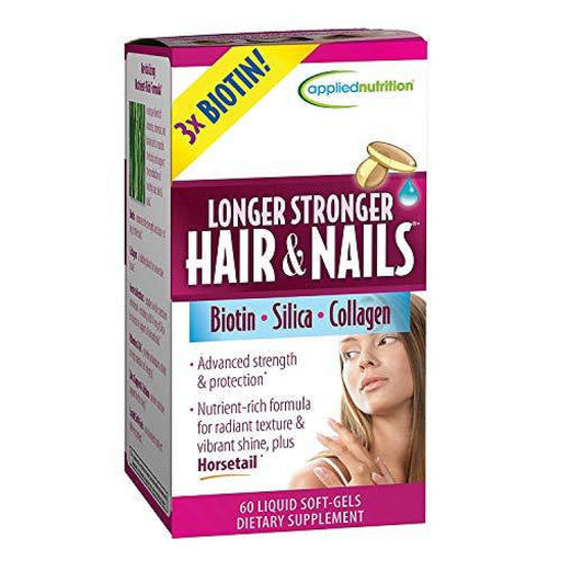 Applied Nutrition Applied Nutrition Longer Stronger Hair & Nails 60 Liquid SoftGels Nails White Smoke