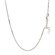 Bids.com 10k White Gold Adjustable Box Chain 0.85mm Necklaces White Smoke 22 / White Gold