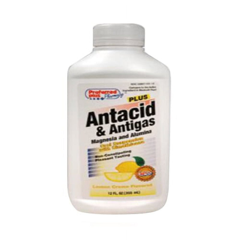 Preffered Plus Preffered Plus Kpp Antacid And Antigas Oral Suspension, Lemon - 12 Oz Medicine & Drugs White Smoke