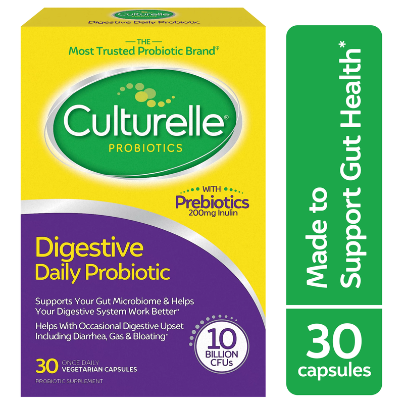 Culturelle Culturelle Digestive Health Daily Probiotic, 30 Vegetarian Capsules Health & Beauty Sea Green