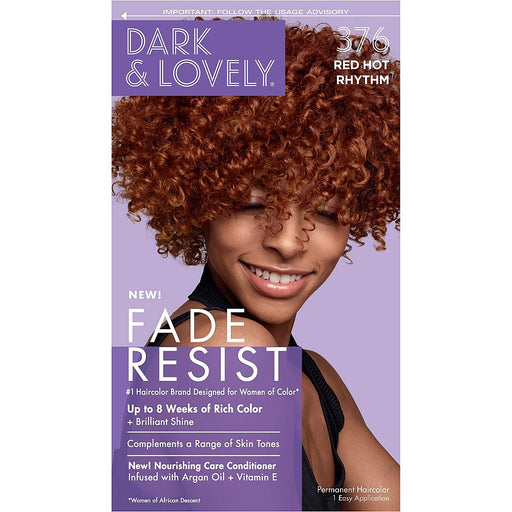 0 Dark & Lovely Fade Resist Permanent Hair Color 376 Red Hot Rhythm Hair Color Light Steel Blue Default Title