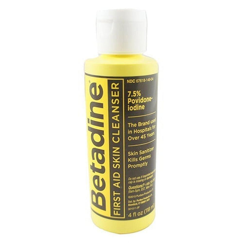 Betadine Betadine Skin Cleanser, 4 Ounces, Antiseptic Hand Wash Skin Care White Smoke