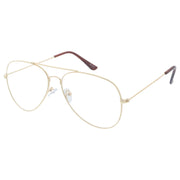 zeroUV Retro Full Metal Aviator Sunglasses With Clear Lenses Glasses 9591 Glasses White Smoke Gold Clear,Black Clear,Silver Clear,Rose Gold Clear