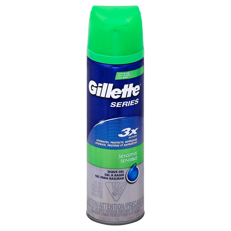 Gillette Gillette Series Sensitive Soothing With Aloe Vera Men's Shave Gel Shave Gel Spring Green